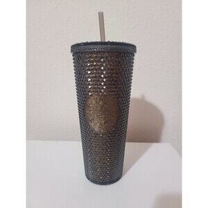 Starbucks Gold Glitter Studded Tumbler 24oz China Exclusive Rare Cup New